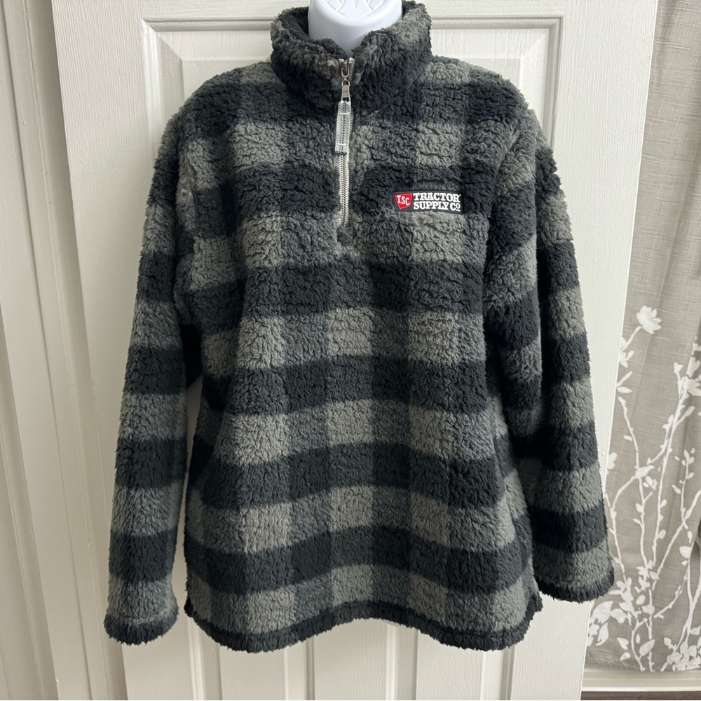 Tractor Supply Co Buffalo Plaid Fleece Pullover M Medium